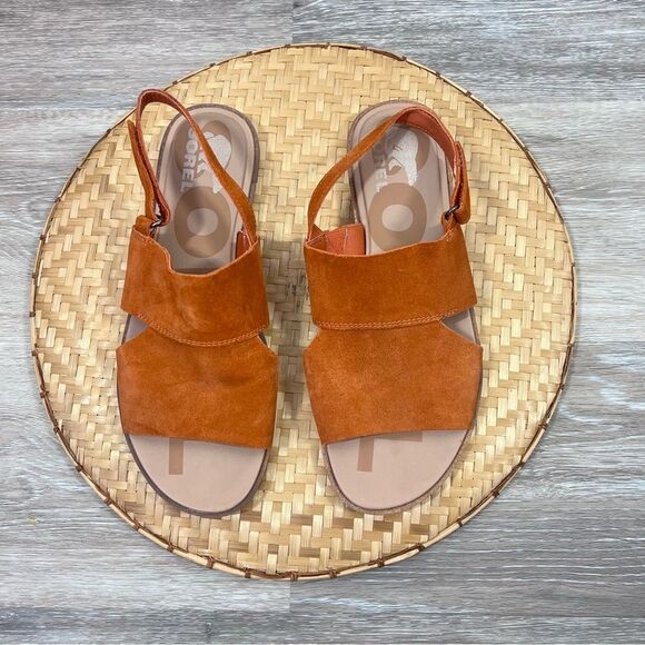 Sorel leather suede sling back sandal - Picture 2 of 6